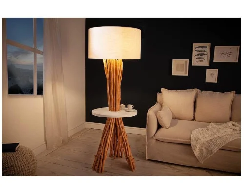 Stojací lampa servant dlouhé dřevo 153cm 2