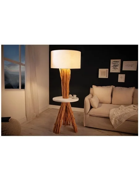 Stojací lampa servant dlouhé dřevo 153cm