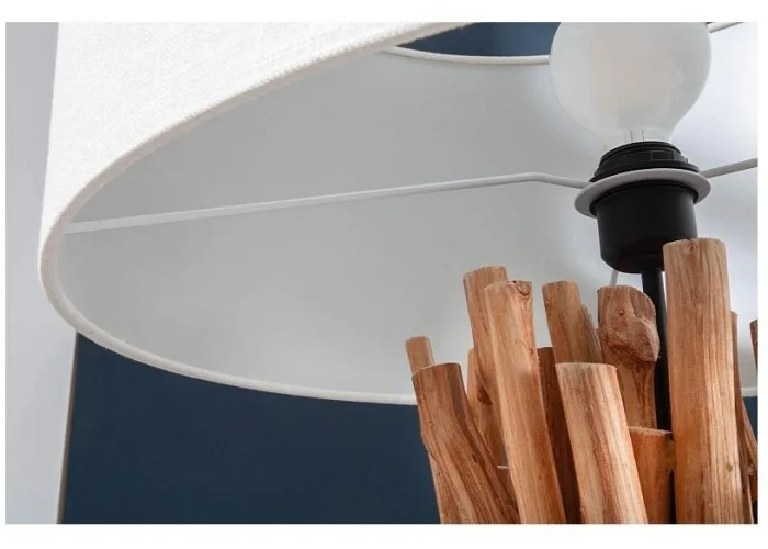 Stojací lampa servant dlouhé dřevo 153cm