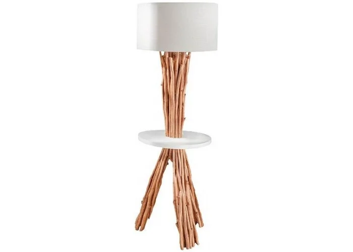 Stojací lampa servant dlouhé dřevo 153cm