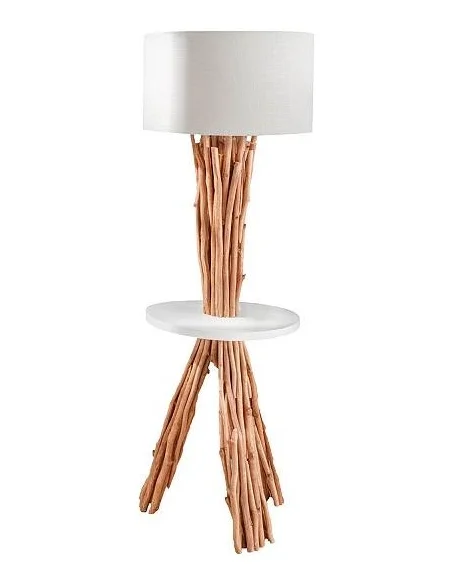 Stojací lampa servant dlouhé dřevo 153cm