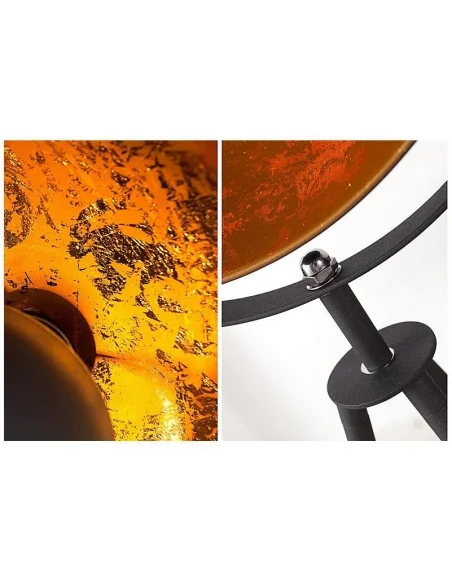 Stojací lampa studio černá zlatá 145cm