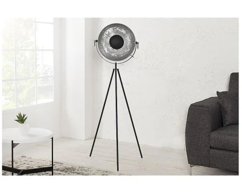 Stojací lampa Studio černá stříbrná 145cm 2