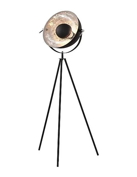Stojací lampa Studio černá stříbrná 145cm