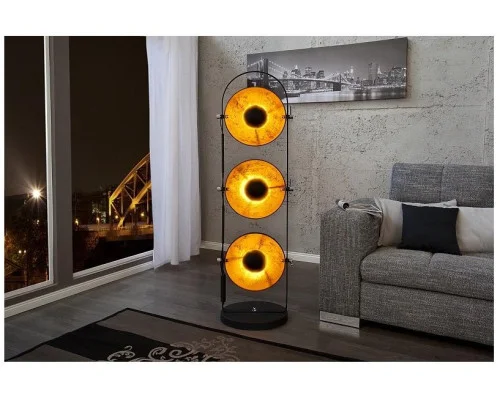 Stojací lampa Studio černá zlatá 3