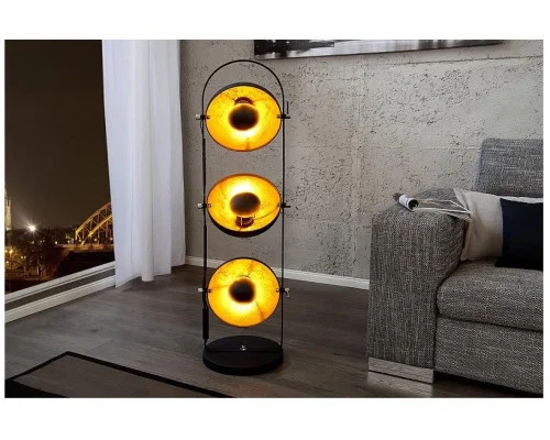 Stojací lampa Studio černá zlatá 3 2