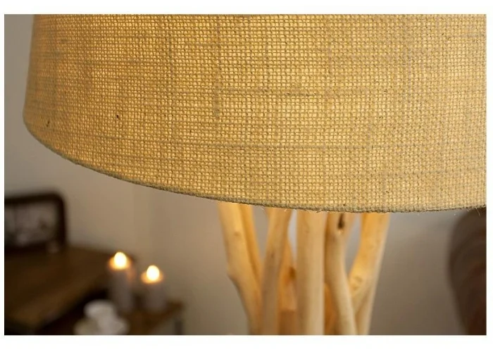 Stojací lampa divoká příroda z naplaveného dřeva 155cm