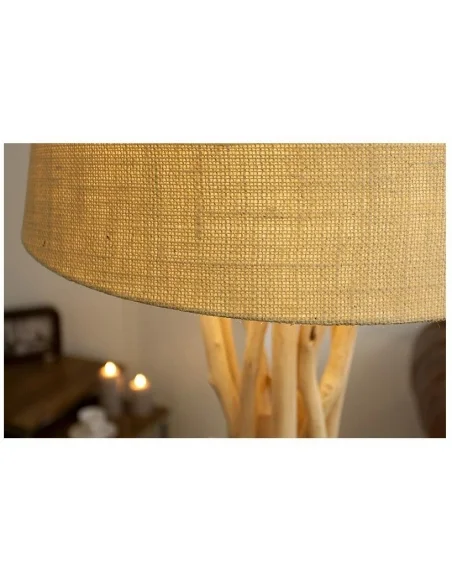 Stojací lampa divoká příroda z naplaveného dřeva 155cm