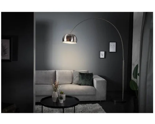 Stojací lampa Big Bow II kartáčovaný chrom 170-210cm