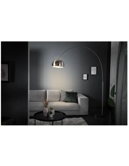 Stojací lampa Big Bow II kartáčovaný chrom 170-210cm