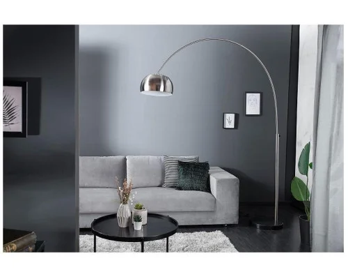 Stojací lampa Big Bow II kartáčovaný chrom 170-210cm 2