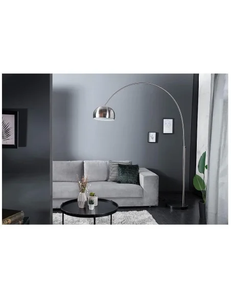 Stojací lampa Big Bow II kartáčovaný chrom 170-210cm