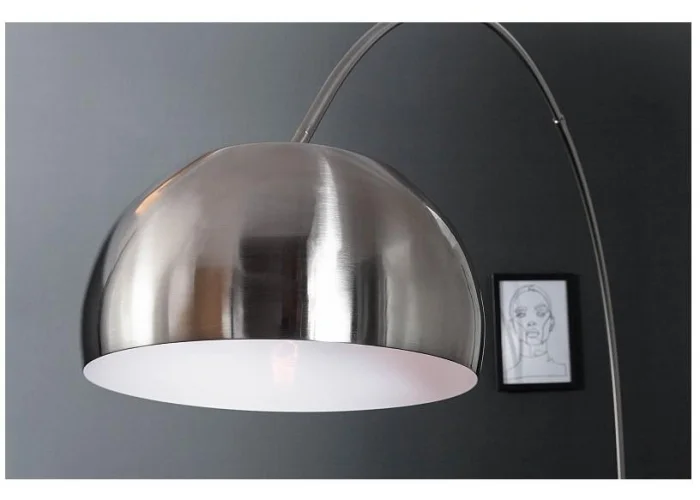Stojací lampa Big Bow II kartáčovaný chrom 170-210cm