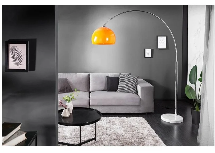 Stojací lampa Big Bow II oranžová 175-205cm