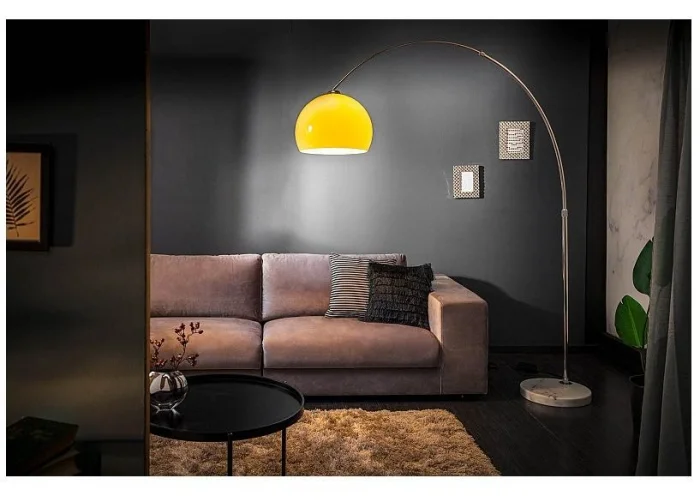 Stojací lampa Big Bow II oranžová 175-205cm