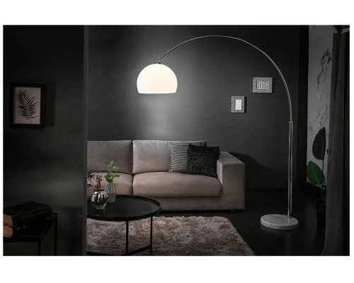 Stojací lampa Big Bow II bílá 175-205cm