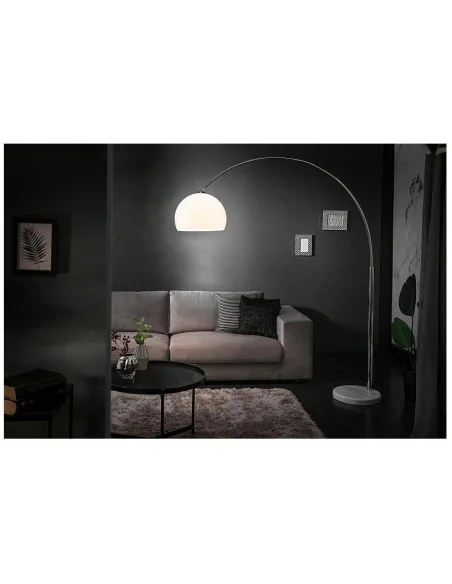 Stojací lampa Big Bow II bílá 175-205cm