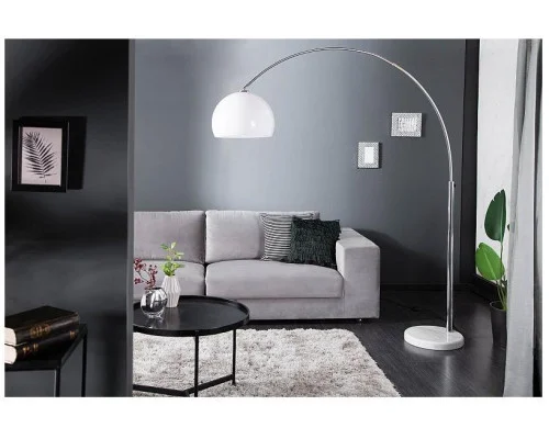 Stojací lampa Big Bow II bílá 175-205cm 2