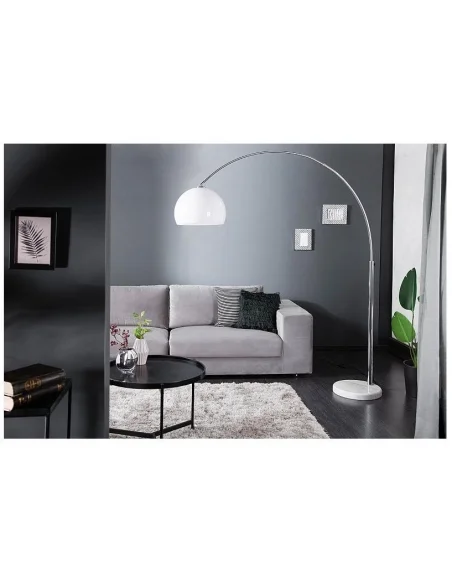 Stojací lampa Big Bow II bílá 175-205cm