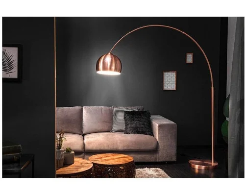 Stojací lampa Big Bow měděná 170-210cm 2