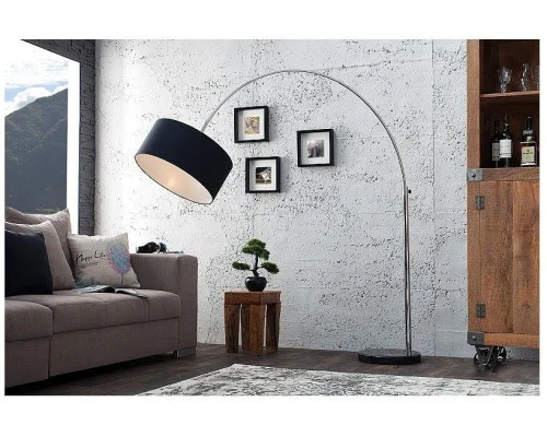 Stojací lampa Big Bow výsuvná černém lenu