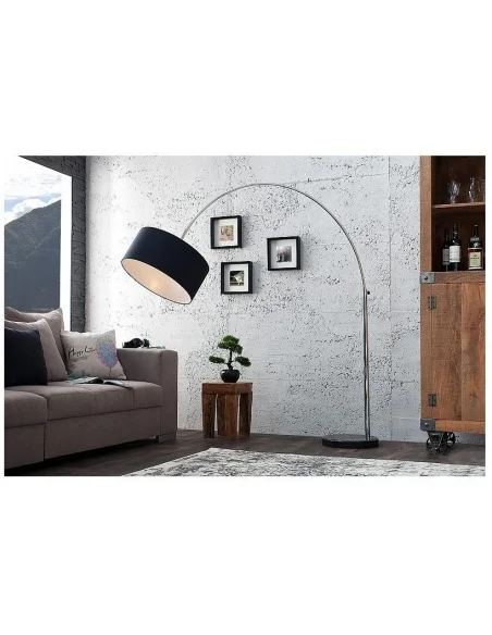 Stojací lampa Big Bow výsuvná černém lenu