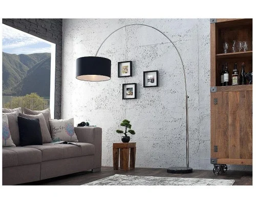 Stojací lampa Big Bow výsuvná černém lenu 2