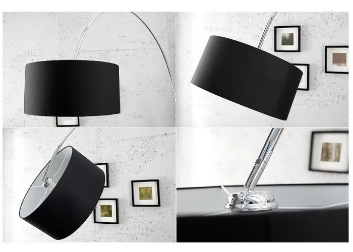 Stojací lampa Big Bow výsuvná černém lenu