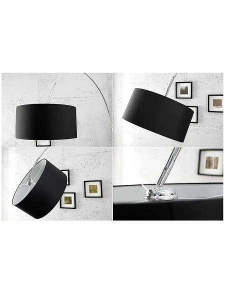 Stojací lampa Big Bow výsuvná černém lenu