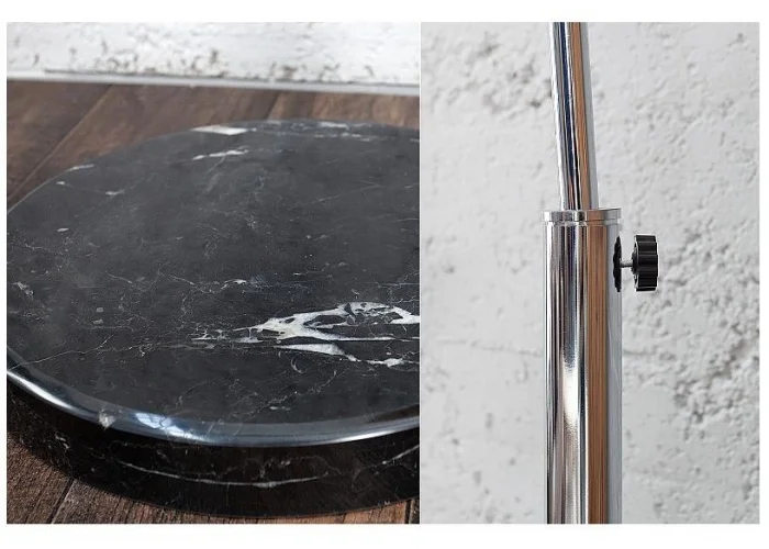 Stojací lampa Big Bow výsuvná černém lenu