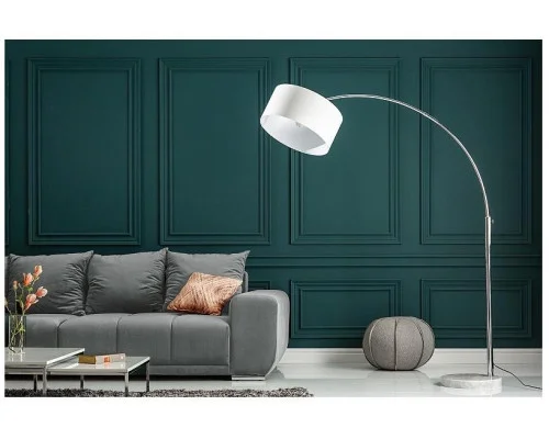 Stojací lampa Big Bow výsuvná bílém lenu