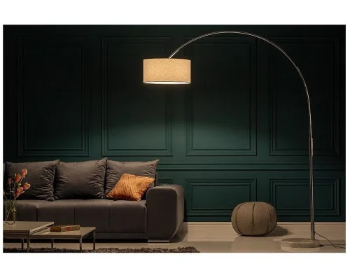 Stojací lampa Big Bow výsuvná bílém lenu 2