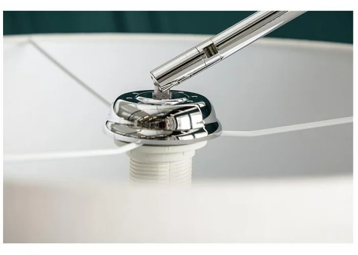 Stojací lampa Big Bow výsuvná bílém lenu