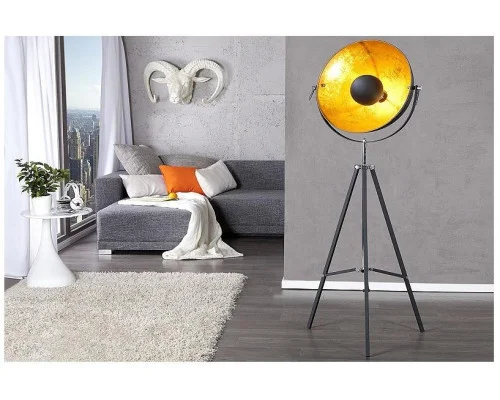 Stojací lampa Big Studio černé zlato 160cm
