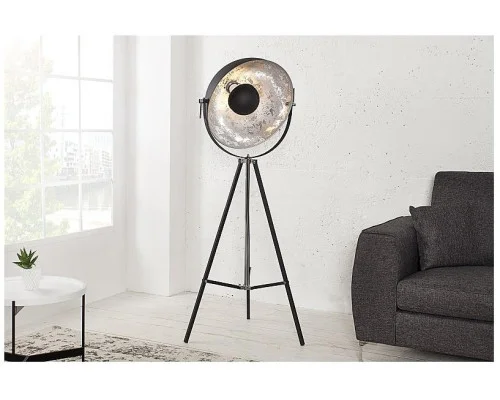 Stojací lampa Big Studio černá stříbrná 160cm
