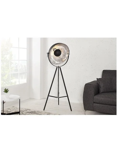 Stojací lampa Big Studio černá stříbrná 160cm