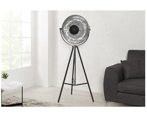 Stojací lampa Big Studio černá stříbrná 160cm 2