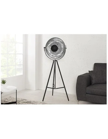 Stojací lampa Big Studio černá stříbrná 160cm