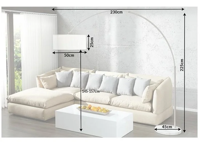 Stojací lampa Extenso bílá