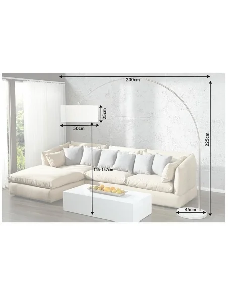 Stojací lampa Extenso bílá