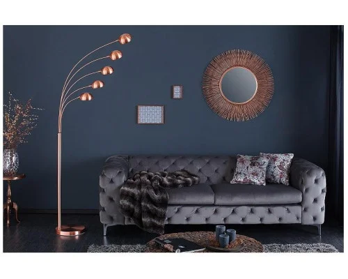 Stojací lampa Five Lights měděná