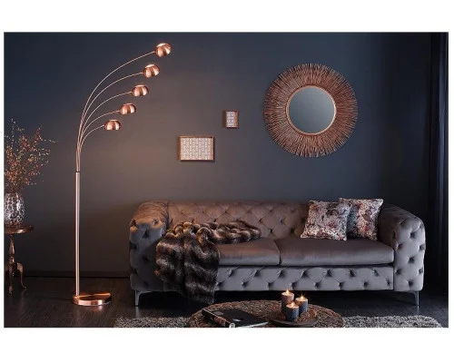 Stojací lampa Five Lights měděná 2