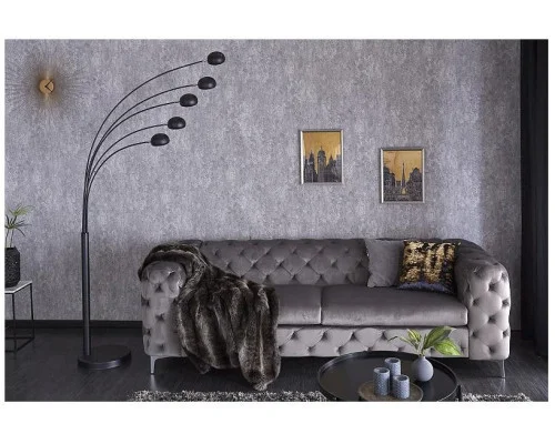 Stojací lampa Five Lights černé zlatě 2