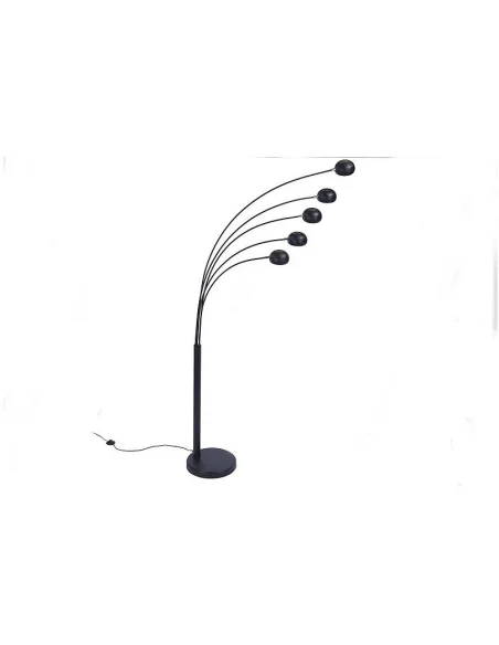 Stojací lampa Five Lights černé zlatě