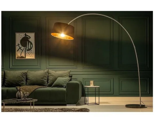 Stojací lampa Forma černé zlato