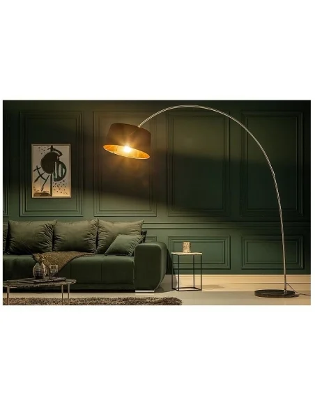 Stojací lampa Forma černé zlato