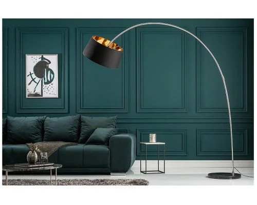 Stojací lampa Forma černé zlato 2