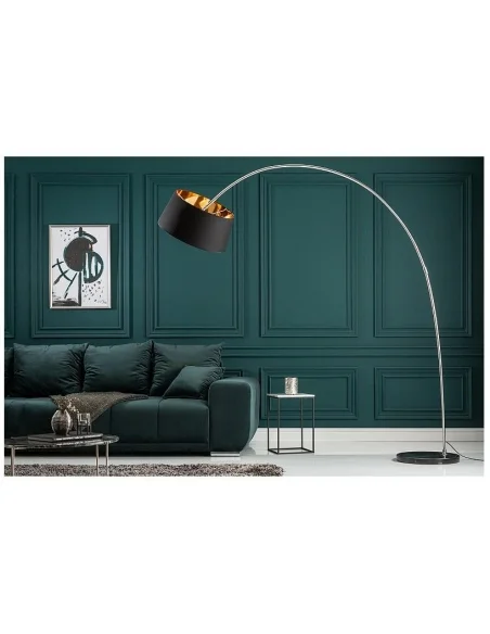 Stojací lampa Forma černé zlato