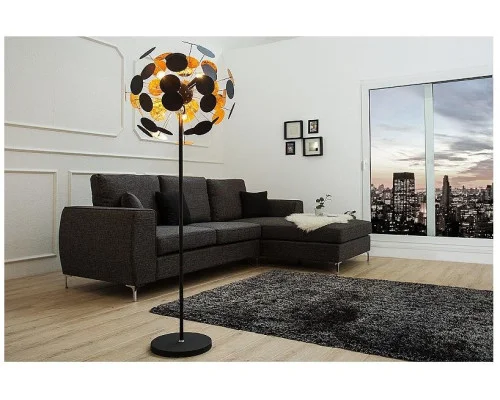 Stojací lampa Infinity Home černé zlato 170cm