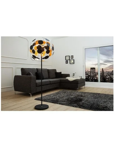 Stojací lampa Infinity Home černé zlato 170cm